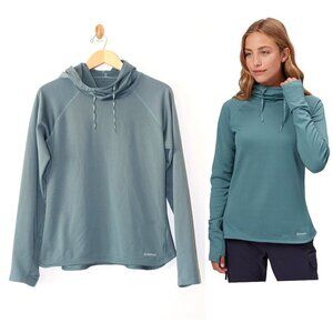 SIMMS Women's Heavyweight Baselayer Hooded Size LG Avalon Teal comfortable